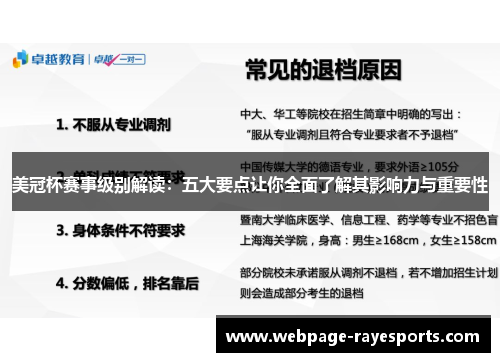 美冠杯赛事级别解读：五大要点让你全面了解其影响力与重要性